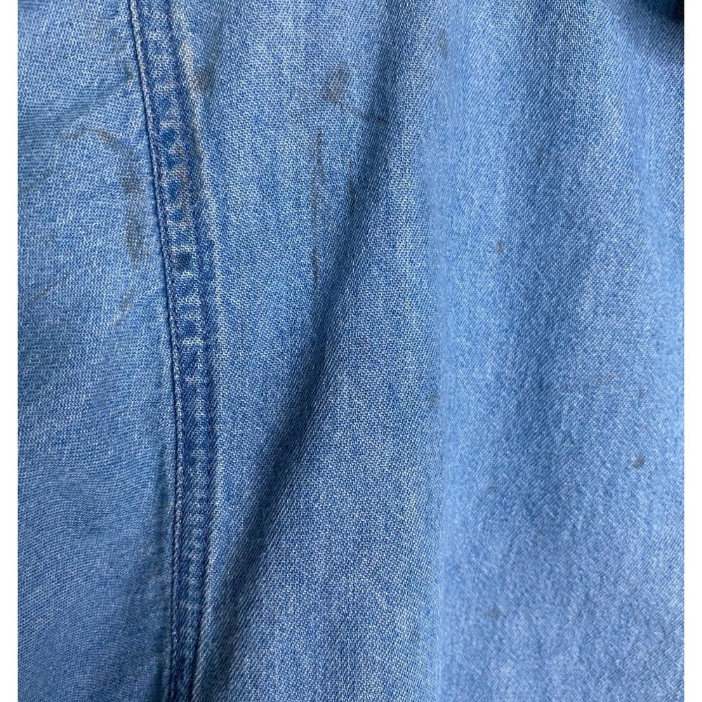Paradise Point Vtg. Blue Denim "Coca-Cola" Shirt with Pointed Collar Size XL Y2K - Picture 7 of 13